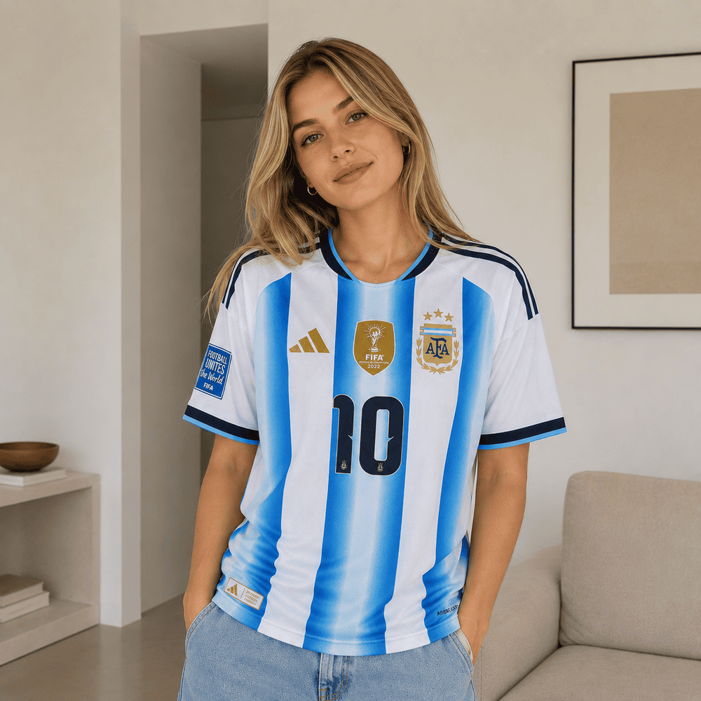 Camiseta AFA modelo mujer